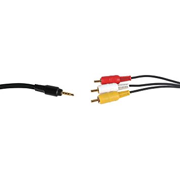 Parts Express 3.5mm Plug (4 Pole) To 3 RCA A/V Cable 6 feet