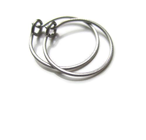 Titanium Small Hoop Earrings for Sensitive Earlobe Metal Allergies Hypoallergenic Handmade