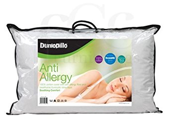 Dunlopillo Pillow Latex Covered with Anti Allergy Fibre, White