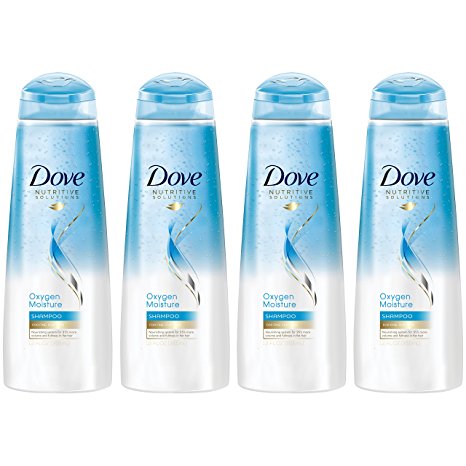 Dove Nutritive Solutions Shampoo, Oxygen Moisture 12 oz, 4 count