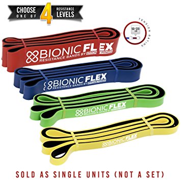 Bionic Flex Pull Up Assist Band – Ultra Durable Resistance Bands for Strength Training Exercise, Physical Therapy, Powerlifting, Stretching by Epitomie Fitness