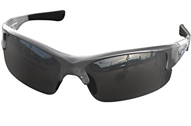 Shield Polarized Sports Sunglasses - Adjustable Shades for Running Fishing Cycling Baseball Softball Tennis Ski - Lightweight, Mens Womens, Dark, Wrap Around