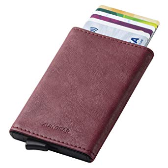 LUNGEAR RFID Credit Card Holder Slim Wallet Front Pocket Card Protector Pop up Design Aluminum Up to Hold 6 Cards