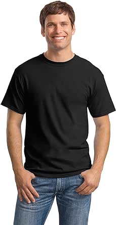 Hanes 5.2 Oz. ComfortSoft Cotton T-Shirt, Large, Black