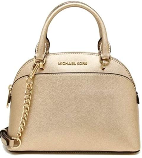 Michael Kors Emmy Large Dome Saffiano Leather Satchel Shoulder Bag Purse Handbag