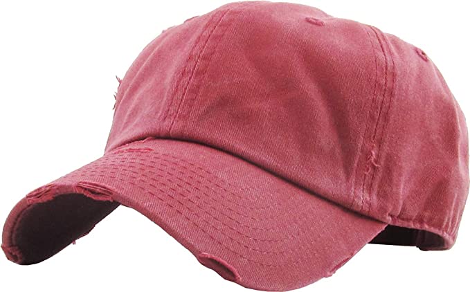 KBETHOS Vintage Washed Distressed Cotton Dad Hat Baseball Cap Adjustable Polo Trucker Unisex Style Headwear