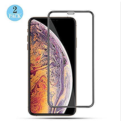 [2-Pack] Screen Protector Compatible for iPhone Xs MAX,9H Hardness,HD Clear,Ultra Slim,Bubble Free,Case Friendly，Anti-Fingerprint,6.5 ihch