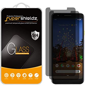 [2-Pack] Supershieldz for Google (Pixel 3a) Privacy Anti-Spy Tempered Glass Screen Protector, Anti-Scratch, Bubble Free - Lifetime Replacement