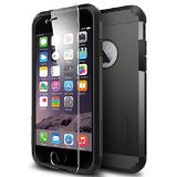iPhone 6 Case Spigen Lock-In Screen Protector Tough Armor Case for Apple iPhone 6 47 Inch EXTREME Protection - Smooth Black SGP11278
