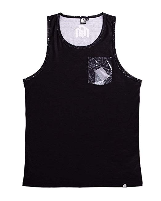INTO THE AM Men's Vibrant All Over Print Sleeveless Tank Top Shirts