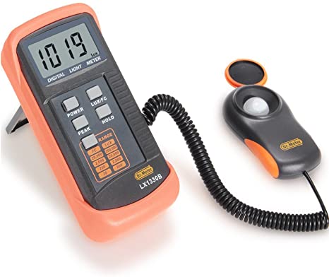 Digital Light Meter, Handheld 200,000 Lux Lux Meter with High Precision, Fast Reactions and Data Retention
