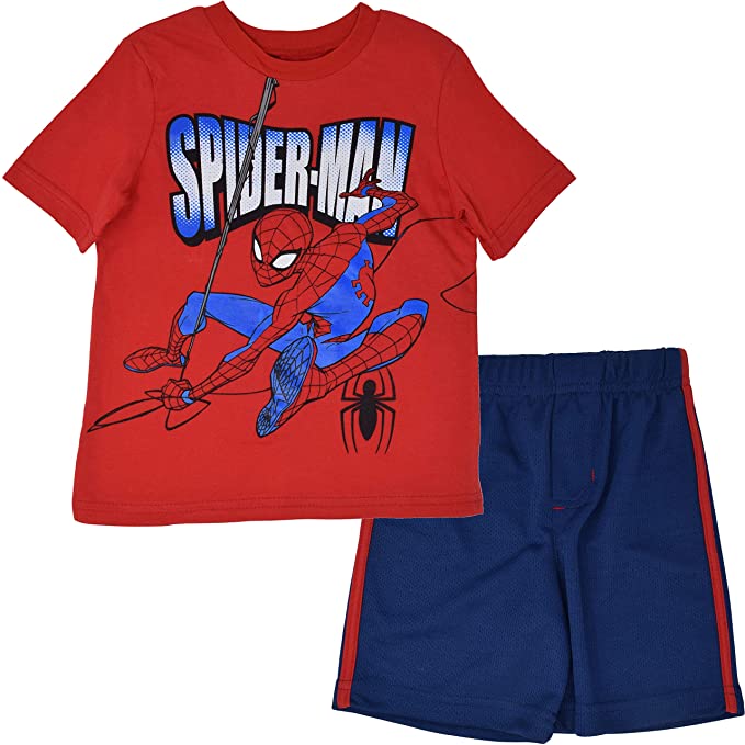 Marvel Avengers Spiderman Athletic T-Shirt Shorts Set