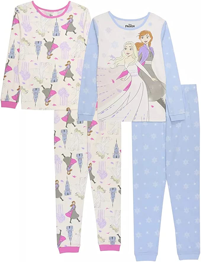 Disney Girls' Frozen Snug Fit Cotton Pajamas