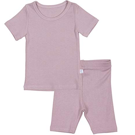 AVAUMA Baby Boy Girl Short Sleeve Pajama Set Snug-Fit Summer Pjs Sleepwear Cotton Kids Toddler Clothes