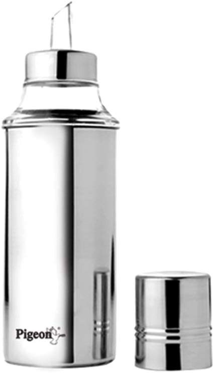 Pigeon Stainless Steel Fortune Oil Dispenser, 1 Litre, Silver