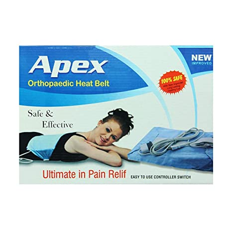 Apex Heat Therapy Orthopaedic Pain Reliever Electric Heating Pad with Belt, Temperature Controller (Regular Size Large, Multicolour)