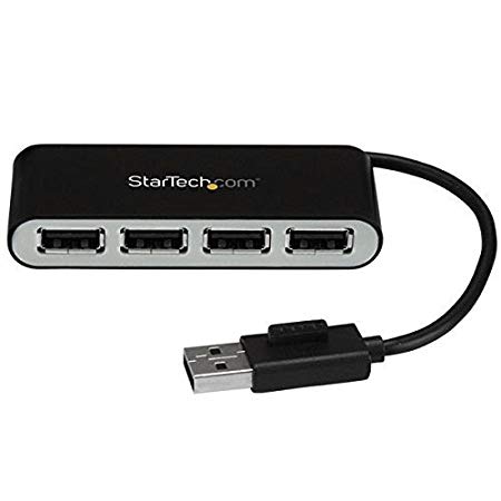 StarTech.com ST4200MINI2 4 Port USB Hub – 4 x USB 2.0 Port – Bus Powered – USB Adapter – USB Splitter – Multi Port USB Hub – USB 2.0 Hub