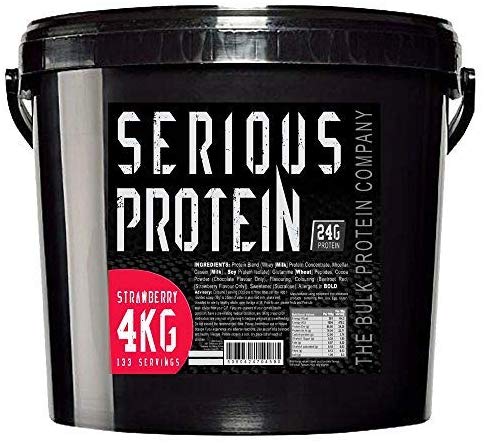 The Bulk Protein Company - Serious Protein Powder - Strawberry Flavour, 4kg