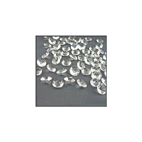 Jollylife 2000 Diamond Table Confetti Wedding Bridal Shower Party Decorations 1 Carat/ 6.5mm Clear