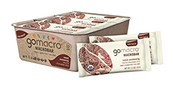 GoMacro MacroBar Organic Vegan Protein Bars, Mocha Chocolate Chip, 2.3 Ounce Bars (Pack of 12)