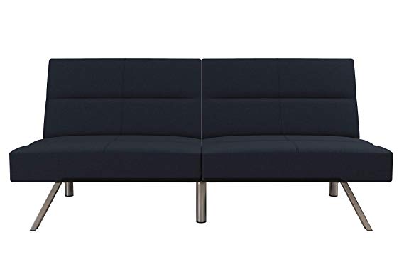 DHP Studio Convertible Futon Couch, Blue Linen