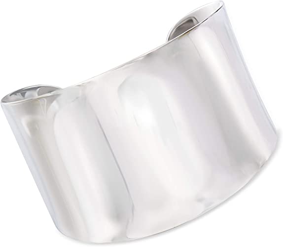 Ross-Simons Sterling Silver Wide Polished Cuff Bracelet For Women 7, 8 Inch 925