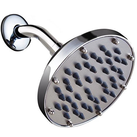 Mancel 6" Shower Head with Consistent Powerful Rain Spray, No Tools to Install