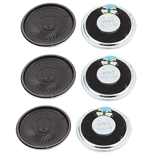 uxcell a15112300ux1550 2W 40mm Diameter 8 Ohm Internal Mini Magnet Speaker Loudspeaker 6Pcs (Pack of 6)