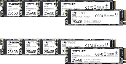 Patriot P300 256GB Internal SSD - NVMe PCIe Gen 3x4 - M.2 2280 - Solid State Drive - 10 Pack