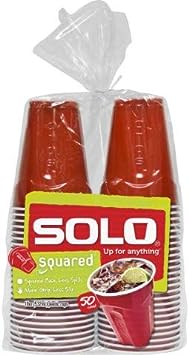 Solo Assorted 18-Ounce Color Plastic Cups, 50 Count