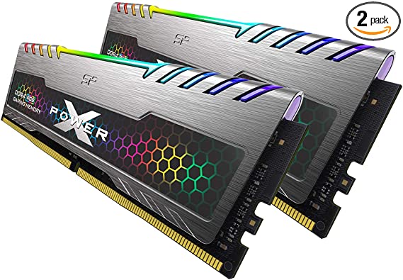 Silicon Power DDR4 16GB (8GBx2) XPOWER RGB Turbine Gaming 3200MHz (PC4 25600) 288-pin C16 1.35V UDIMM Desktop Memory Module RAM - Low Voltage (SP016GXLZU320BDB)