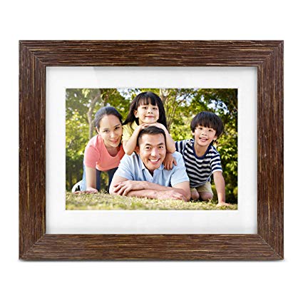 Aluratek 7" Distressed Wood Digital Photo Frame with Auto Slideshow Feature, 800 x 600 (ADPFD07F)