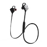 Mpow Magneto Wearable Bluetooth 41 Wireless Sports Headphones In-ear apt-X Stereo Earbuds Headsets with 8-Hour Mic Talking Time for Running Exercise65288BlackGray