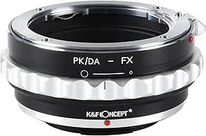 K&F Concept Lens Mount Adapter for Pentax K PK/DA Mount Lens to Fujifilm Fuji FX Mount Camera Adapter. fits X-Pro1 X-E1 X-M1