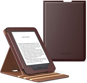 MoKo Case Fits All-New Kindle (10th Generation - 2019 Release Only), Vertical Flip Protective Cover with Auto Wake/Sleep, Will Not Fit Kindle Paperwhite 10th Generation 2018 - Coffee