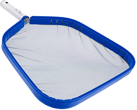 POOLWHALE Professional Heavy Duty 15" Swimming Pool Leaf Skimmer Net with Strong Reinforced Aluminum Frame Handle - Commercial Grade - Fast Cleaning, Easy Debris Pickup & Removal