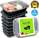 Bento Lunch Box Set - Meal Prep Food Storage - Restaurant Containers - Plastic Foodsaver 8pk 34oz
