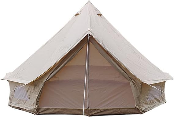 REDCAMP Outdoor Bell Tent with Stove Jack, 4-6 Person Waterproof Yurt Tent for 4 Season Family Camping Glamping Party