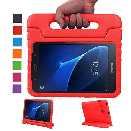 LEADSTAR Samsung Galaxy Tab A 7.0 Shockproof Case Light Weight Kids Case Super Protection Cover Handle Stand Case for Kids Children For Samsung Galaxy Tab A 7.0-inch SM-T280 SM-T285(Red)