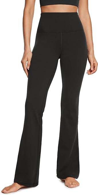 CRZ YOGA Womens Butterluxe High Waist Flare Pants 32 Inches - Wide Leg Bootcut Yoga Pants with Pocket Soft Lounge Casual