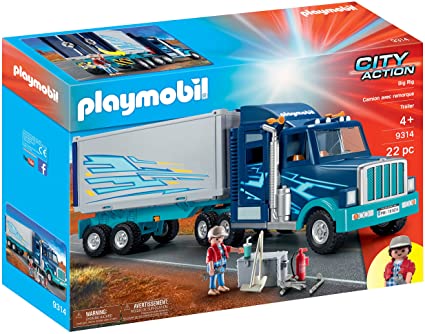 Playmobil 9314 big rig 22 piece