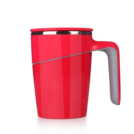 LC Prime® Stainless Drinking Suction Spill Free Leakage Proof Tumbler Cup Tea Coffee Mug stainless steel plastic red 1