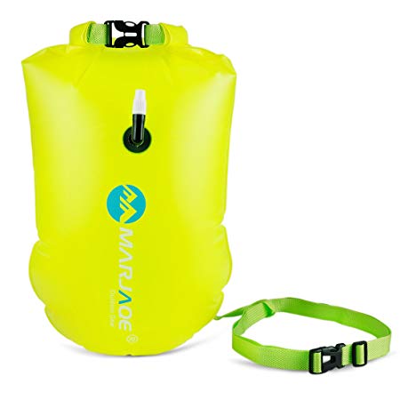 20L Waterproof Dry Bag, Ultralight Swim Buoy and Safety Float for Open Water Triathletes, Kayak, Snorkeling,Surfers, Beach, Swimming, Boating with Adjustable Waist Belt