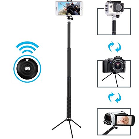 MAONO Selfie Stick with Bluetooth Remote and Tripod, Portable Waterproof Monopod for GoPro, iPhone 7/7 Plus/6 Plus/6S Plus Samsung Galaxy Series, DSLR