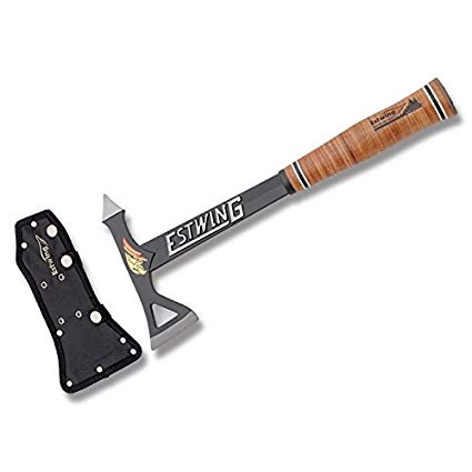 Estwing Eta Black Eagle Tomahawk Axe W/ Leather Handle And Sheath