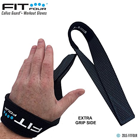 Fit Four F4T Triangle Weightlifting Strap, Reversible Grip, Black and Grey