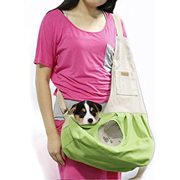 Pet Sling Carrier, PYRUS Dog Sling Bag Shoulder Carry Bag with Extra Pocket for Cat Dog Puppy Kitty Rabbit Small Animals