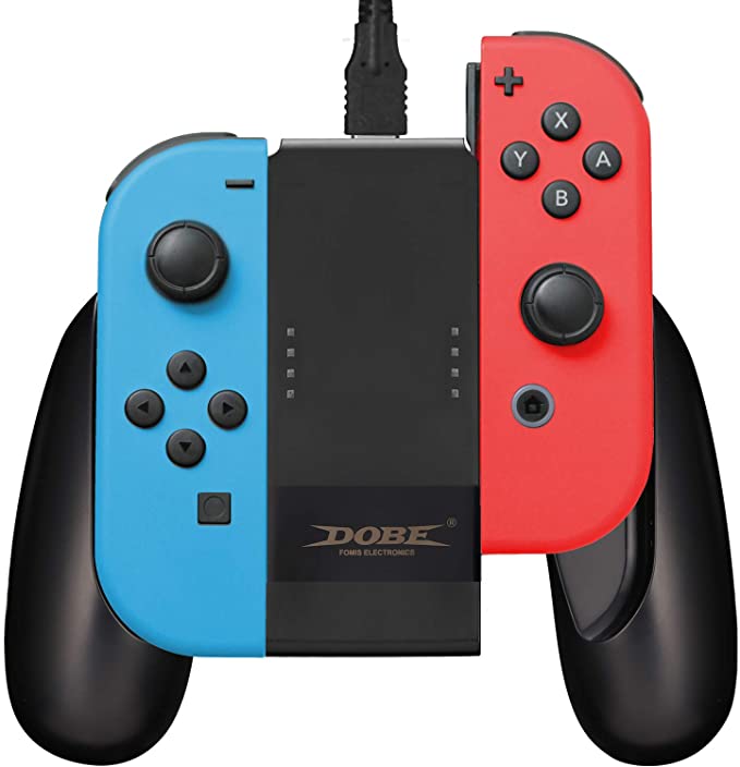 Joy Con Charging Grip,Comfort Joycon Grip and Portable JoyCon Charger Dock with Type-C High-Speed Charging Cable for Nintendo Switch