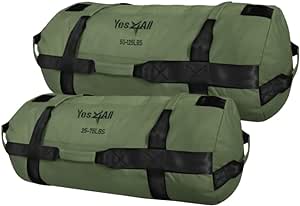 Yes4All Sandbags for Working Out - Heavy Duty Sandbag for Weight Fitness, 25-200LBS, Lifting Sand Bag - Multi Color & Size