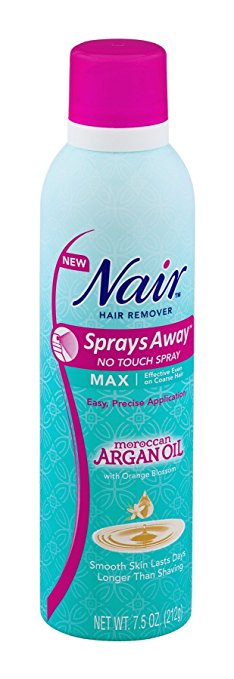 Nair Hair Remover Sprays Away Argan Oil 7.5 Ounce Max (221ml) (3 Pack)